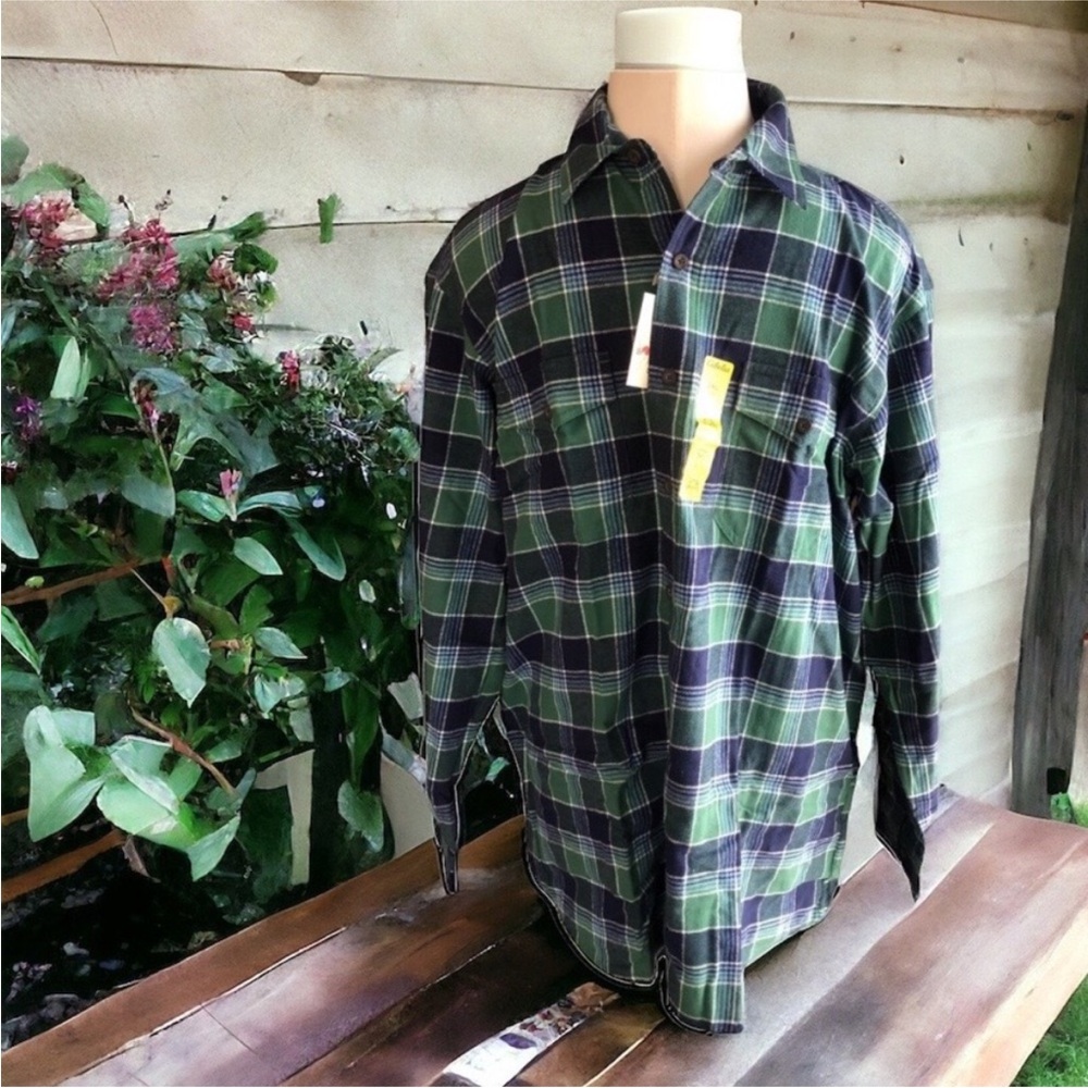 Red Head Brand Co. Green and Blue Plaid Button Down